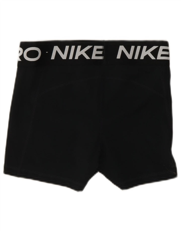 Damskie spodenki sportowe NIKE Dri Fit Graphic UK 10, małe, czarne, poliestrowe
