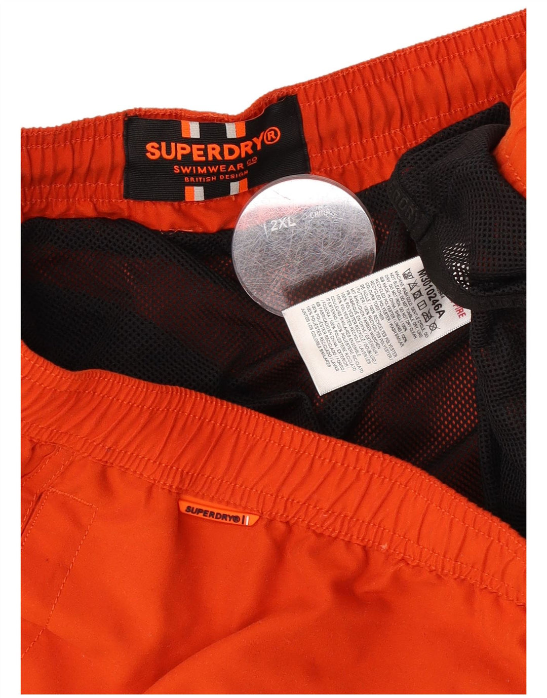 Męskie spodenki kąpielowe Superdry Graphic 2XL, czerwony poliester