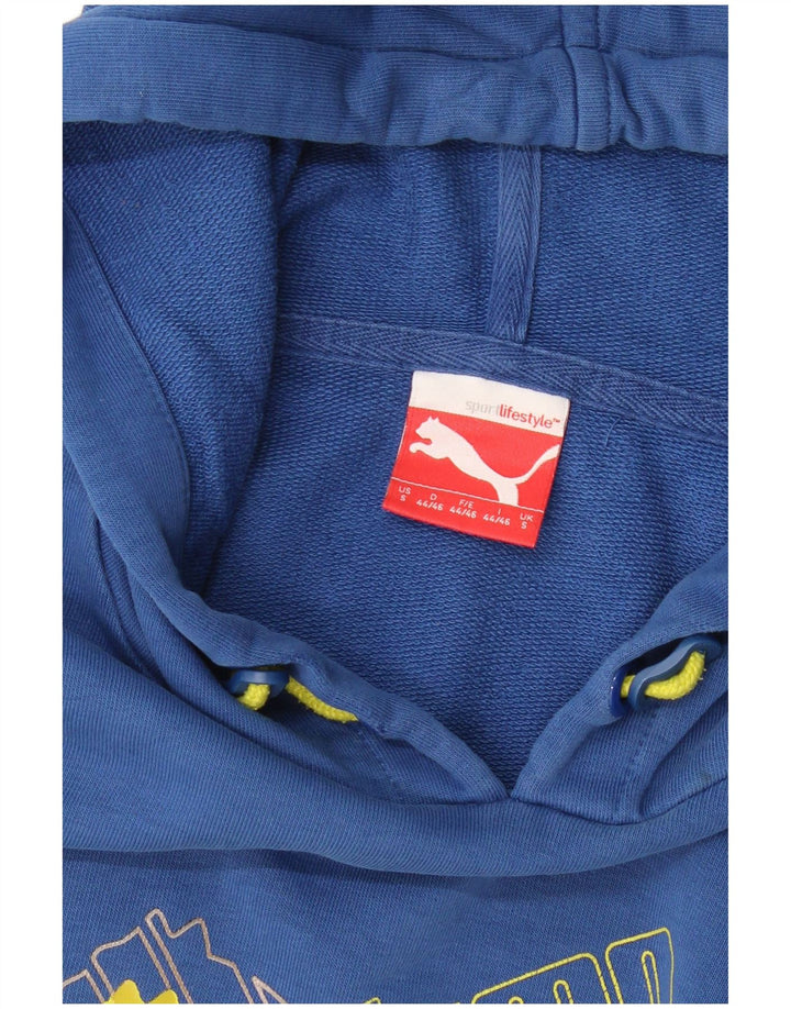 Męski sweter z kapturem i grafiką PUMA, mały, niebieski