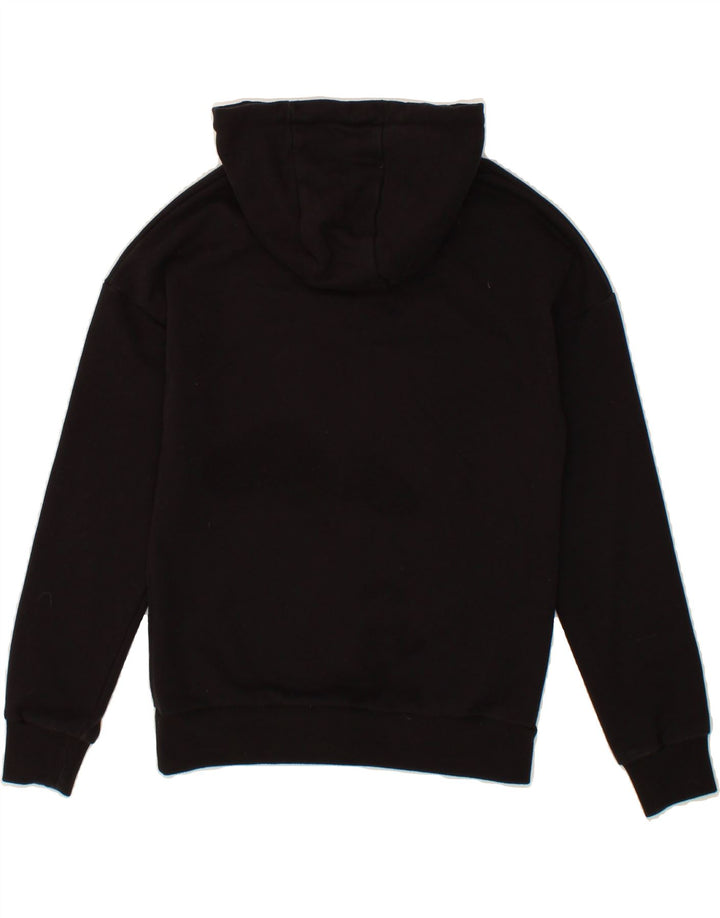 VINTAGE Womens Hoodie Jumper UK 12 Medium Black Polyester Vintage Vintage and Second-Hand Vintage from Messina Hembry 