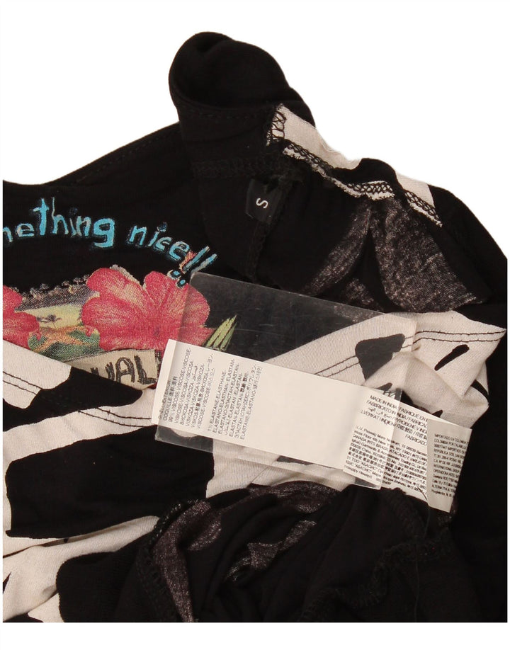 Damska bluzka Desigual Graphic Batwing Top UK 10 Small Black Geometric