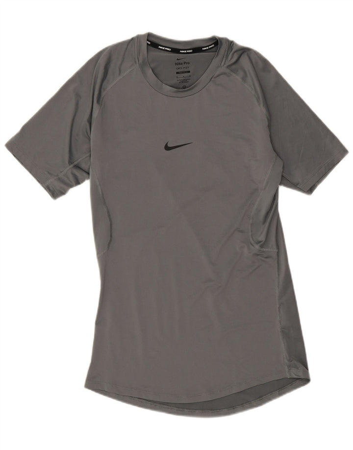 Męski T-shirt Nike o dopasowanym kroju, średnioszary, poliestrowy