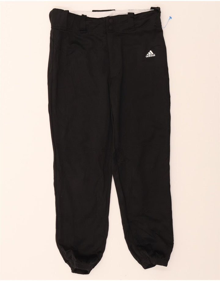 ADIDAS Boys Tracksuit Trousers Joggers 13-14 Years Black Polyester Vintage Adidas and Second-Hand Adidas from Messina Hembry 