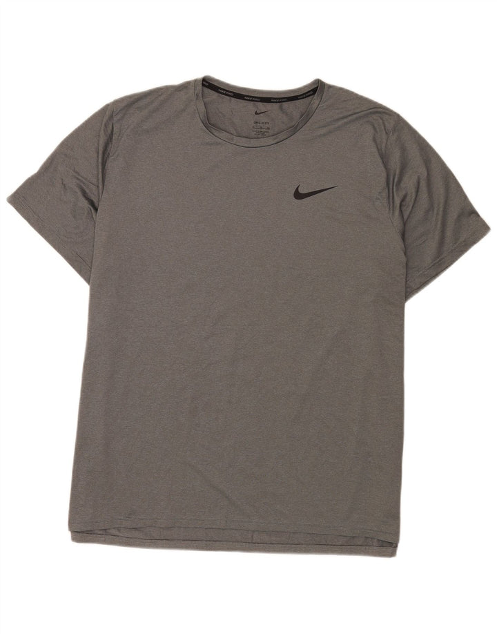 Męski T-shirt Nike Dri Fit Top XL, szary, nakrapiany poliester