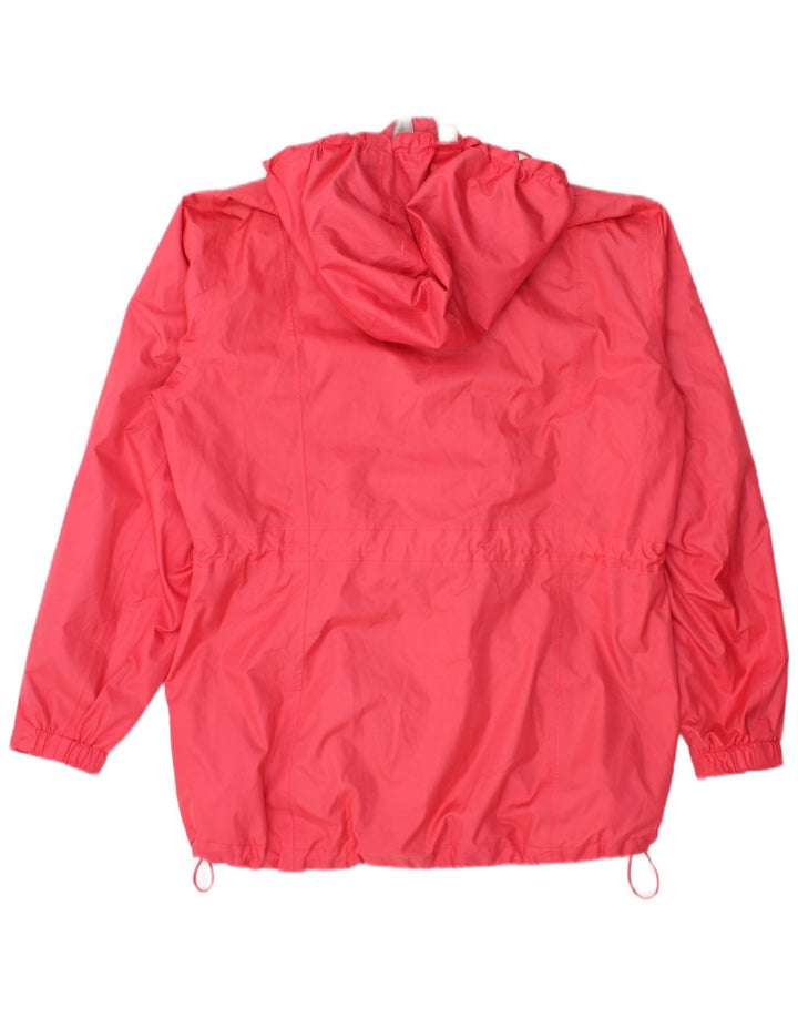 BONPRIX COLLECTION Womens Hooded Rain Jacket UK 16 Large Pink Polyester