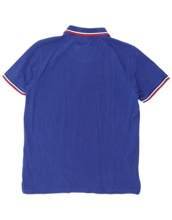 Męska koszulka polo Pierre Cardin o regularnym kroju, mała, niebieska, bawełniana