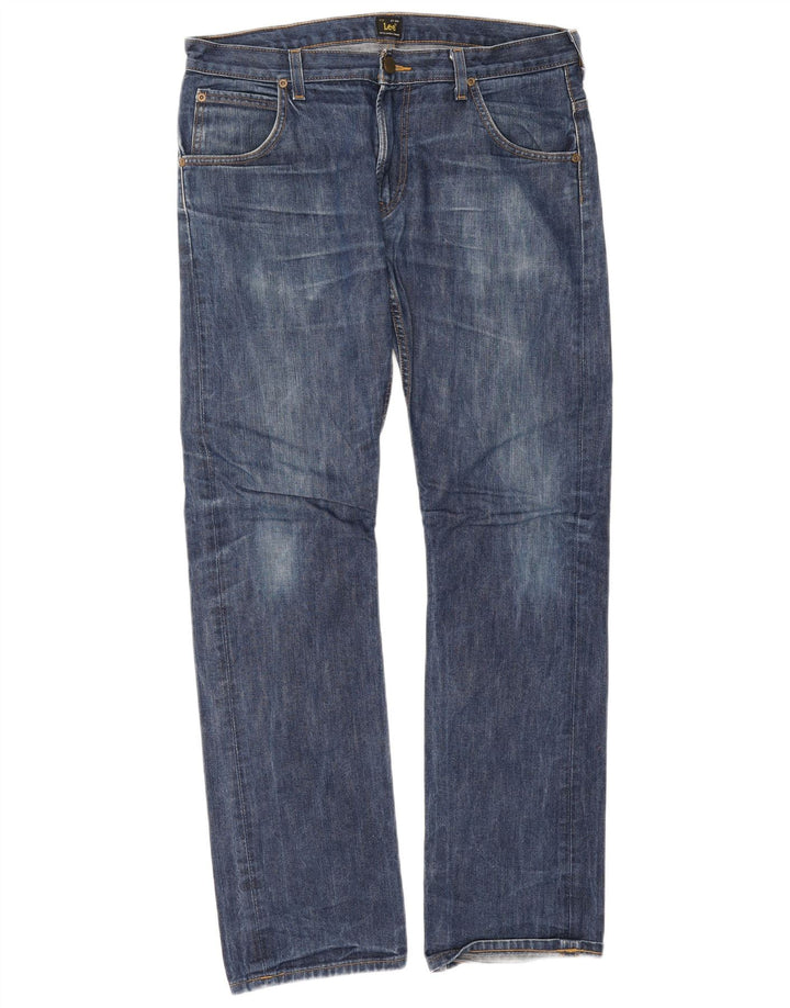Męskie jeansy Lee Zed Straight W34 L34, niebieskie, bawełniane