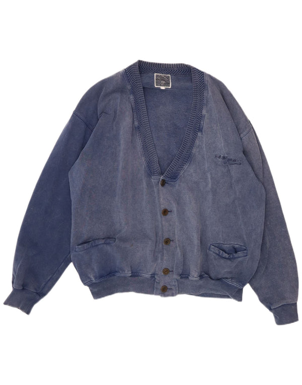 Męski sweter rozpinany VINTAGE XL w kolorze niebieskim