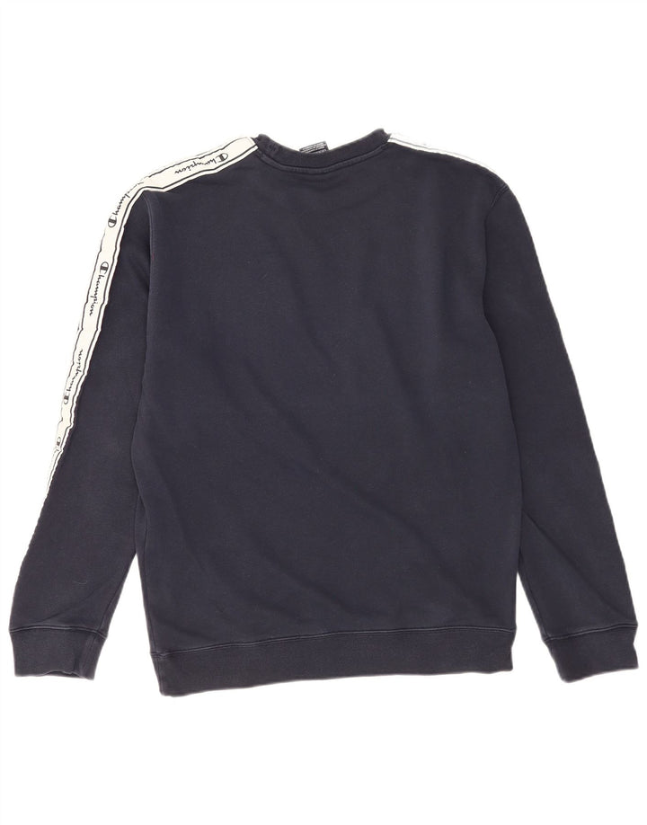 Męska bluza Champion Graphic Jumper Średni granatowy, bawełniany blok kolorów