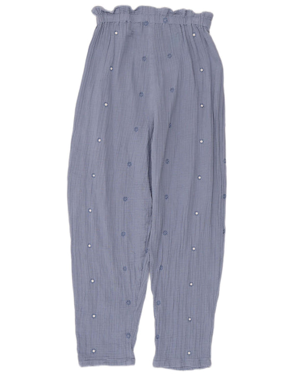Spodnie dziewczęce Benetton z wysokim stanem, 11-12 lat, 2XL W22 L26, niebieskie