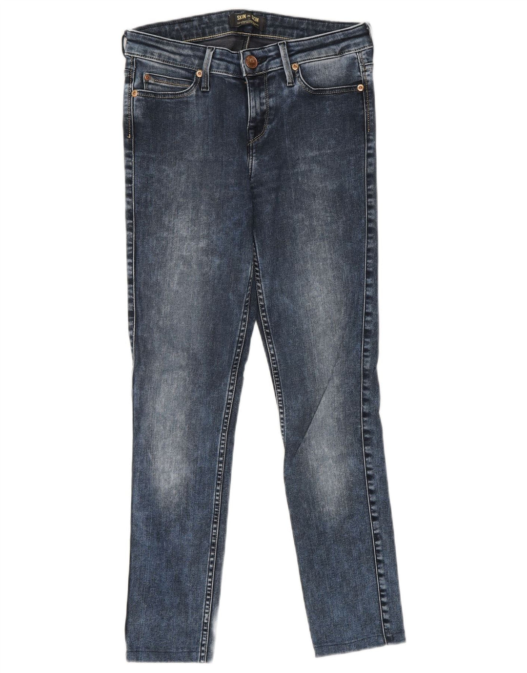 Damskie jeansy Skinny LEE W27 L25 Niebieskie bawełniane
