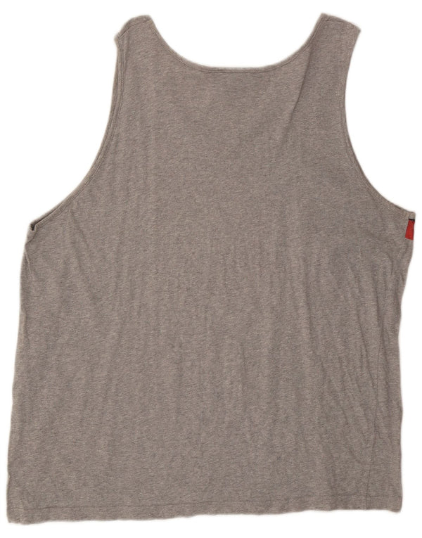 Męski top z kamizelką z grafiką ADIDAS 2XL, szary, z blokami kolorów