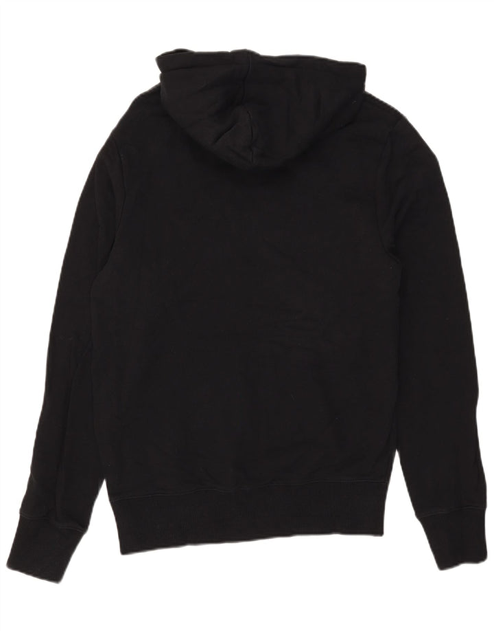 Męski sweter z kapturem i grafiką Fred Perry, mały, czarny, bawełniany