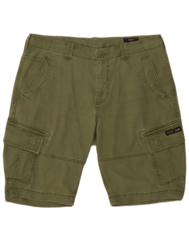Męskie spodenki cargo Superdry W34, duże, zielone, bawełniane