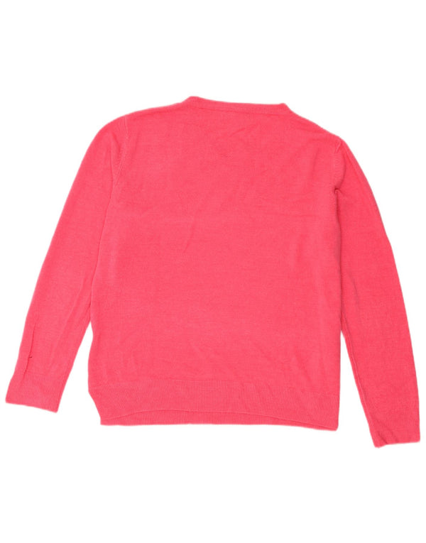 Marks & Spencer Damski sweter z dekoltem w łódkę UK 16, duży, różowy, akrylowy