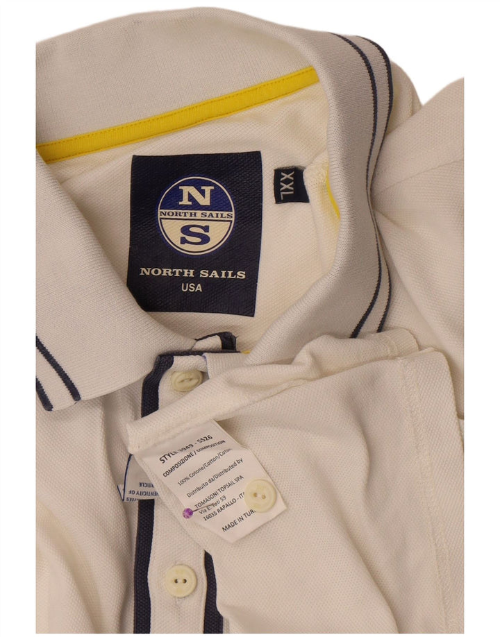 Męska koszulka polo North Sails 2XL, bawełniana w białe paski