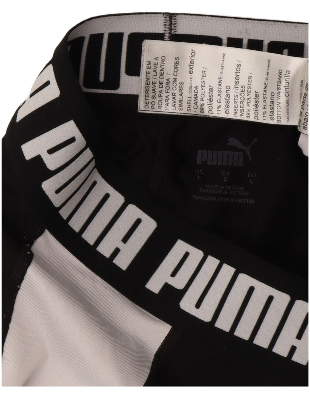 Damskie legginsy Puma Graphic UK 16, duże, czarne, sportowe