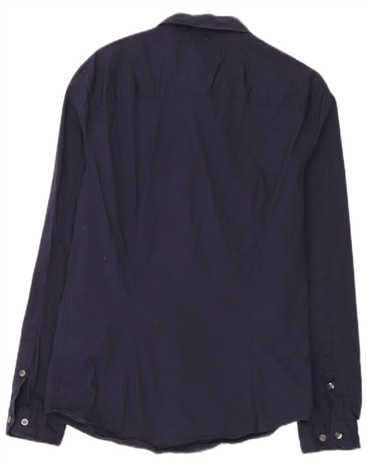 Koszula męska Tommy Hilfiger Slim, średnia, granatowa, bawełniana