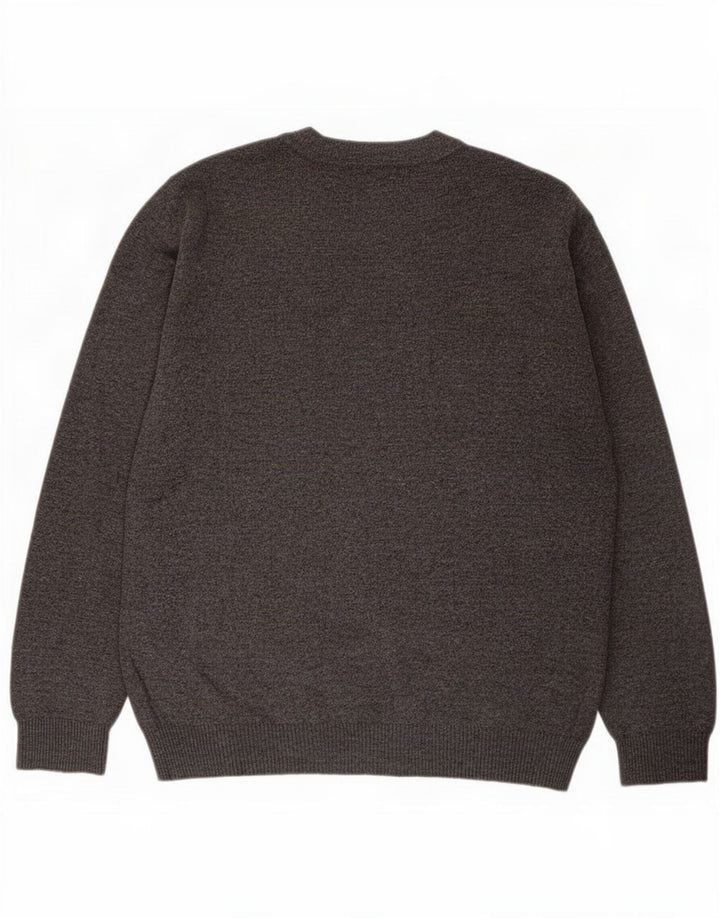 Marlboro Classics Męski sweter z okrągłym dekoltem 2XL Szara wełna