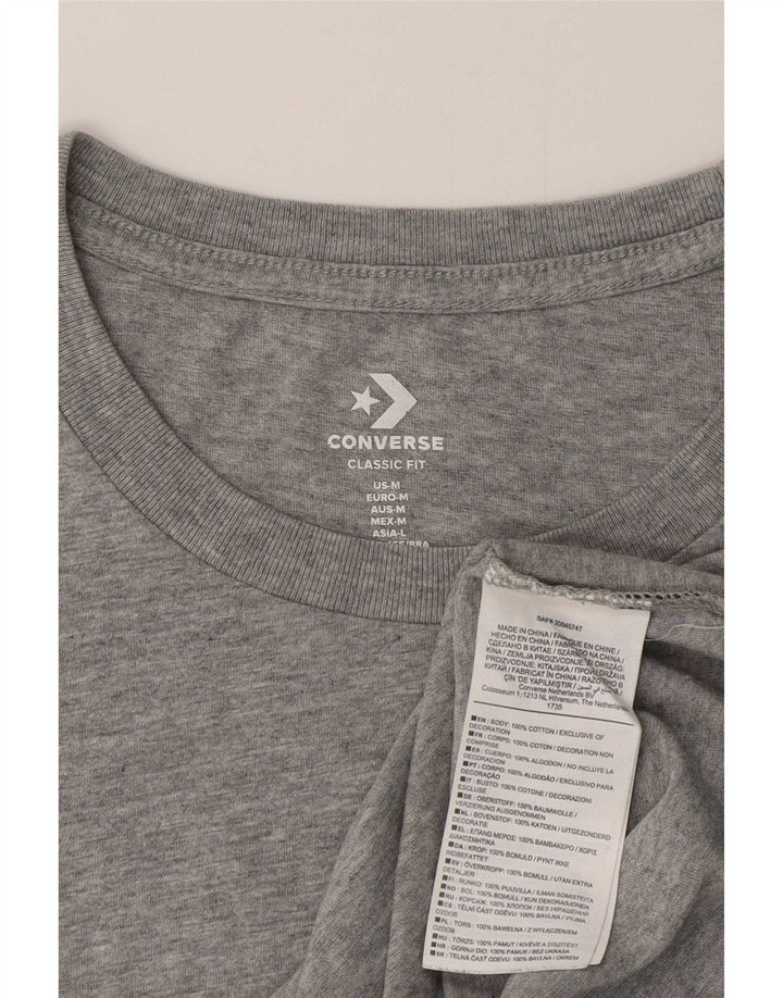 T-shirt damski Converse Top UK 12 Średni szary, bawełniany