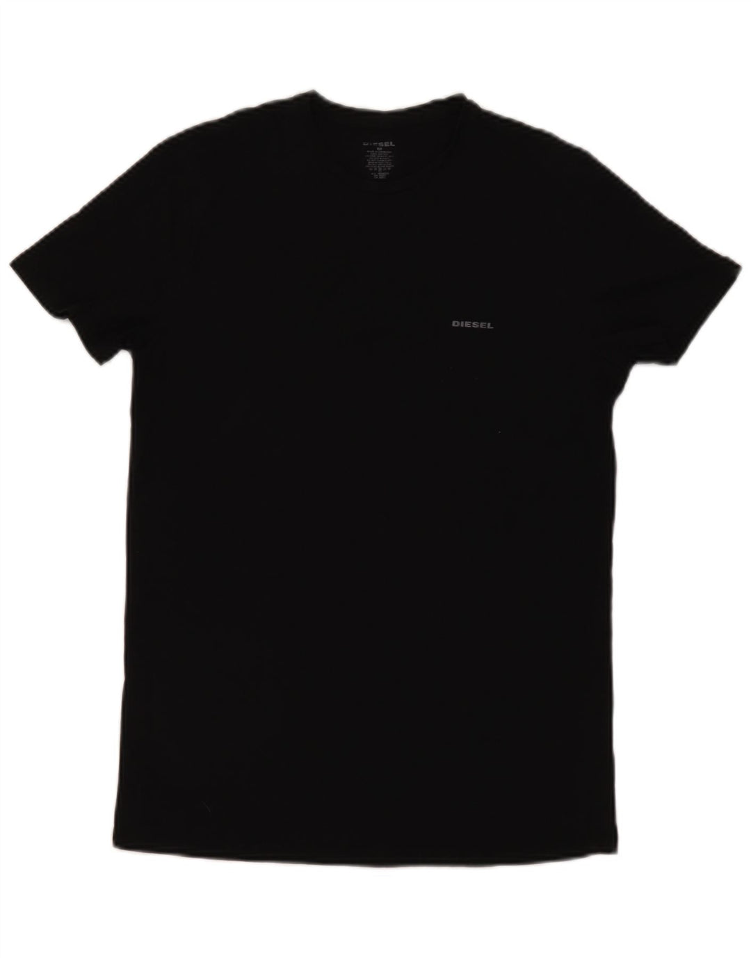 T-shirt męski Diesel, średni czarny, bawełniany