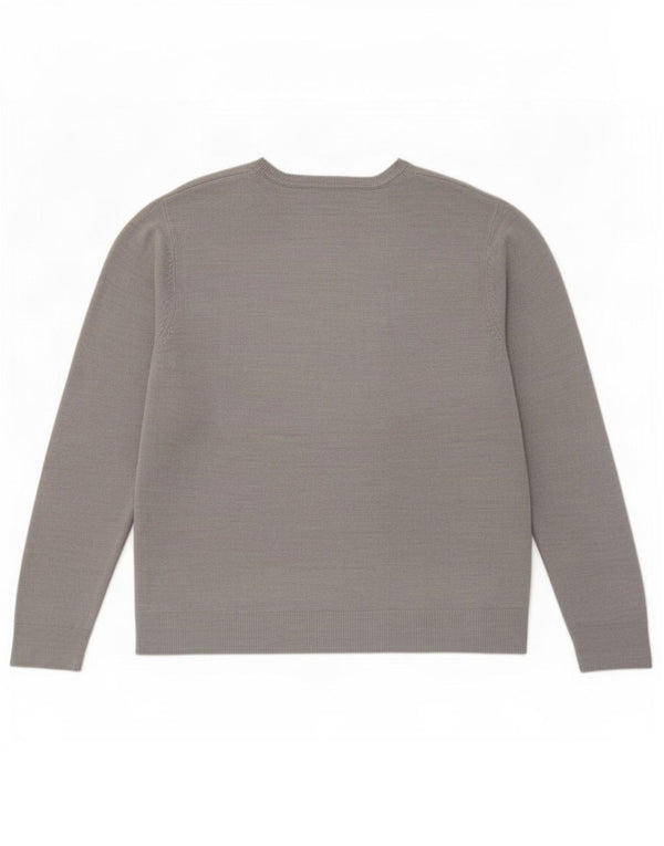 Marks & Spencer Damski sweter z dekoltem w kształcie litery V, UK 18 XL, szary, nakrapiany akryl