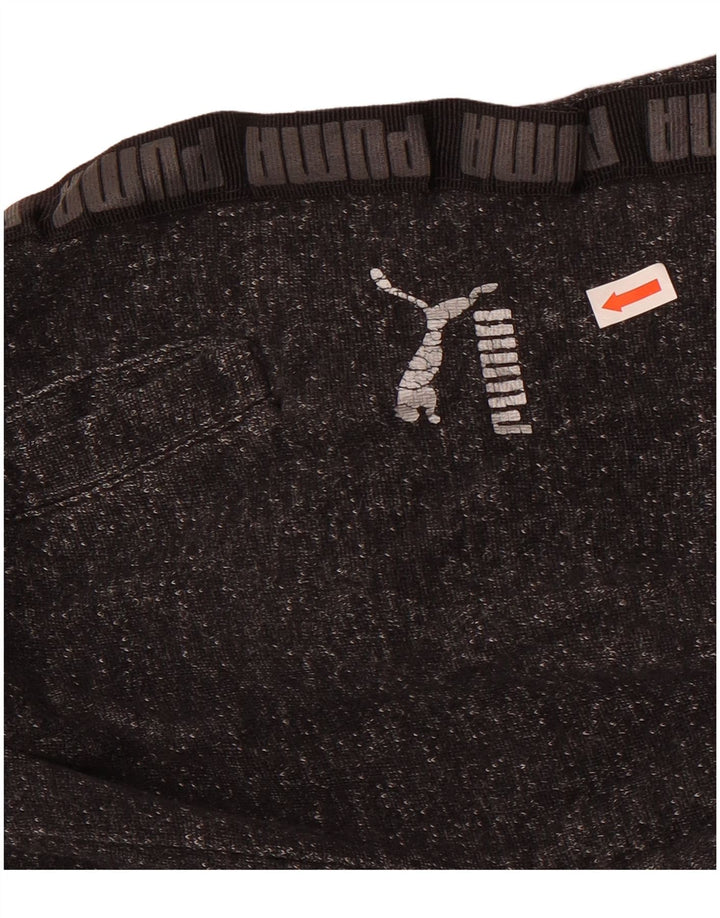 Chłopięce spodnie dresowe Puma z grafiką 7-8 lat, małe, czarne, bawełniane