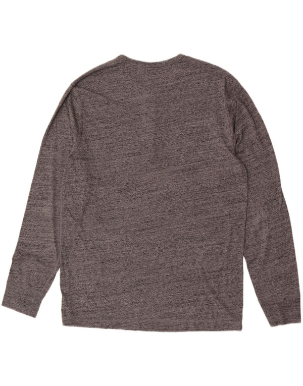 Męski top J. Crew z długim rękawem XL, szara, nakrapiana bawełna