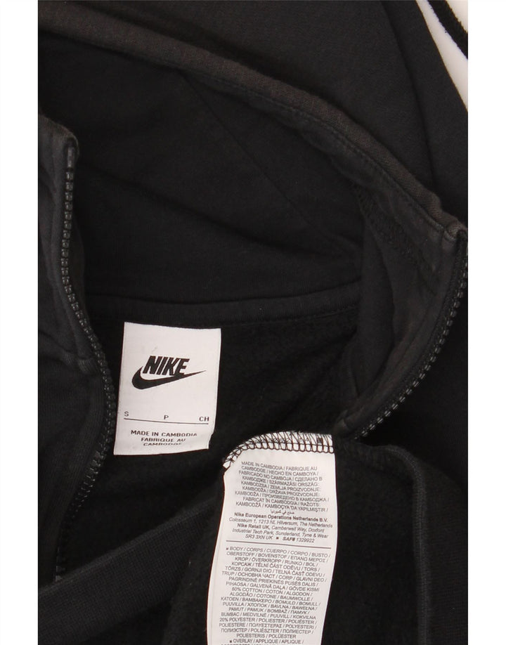 Męski sweter z kapturem i zamkiem błyskawicznym Nike, mały, czarny, bawełniany