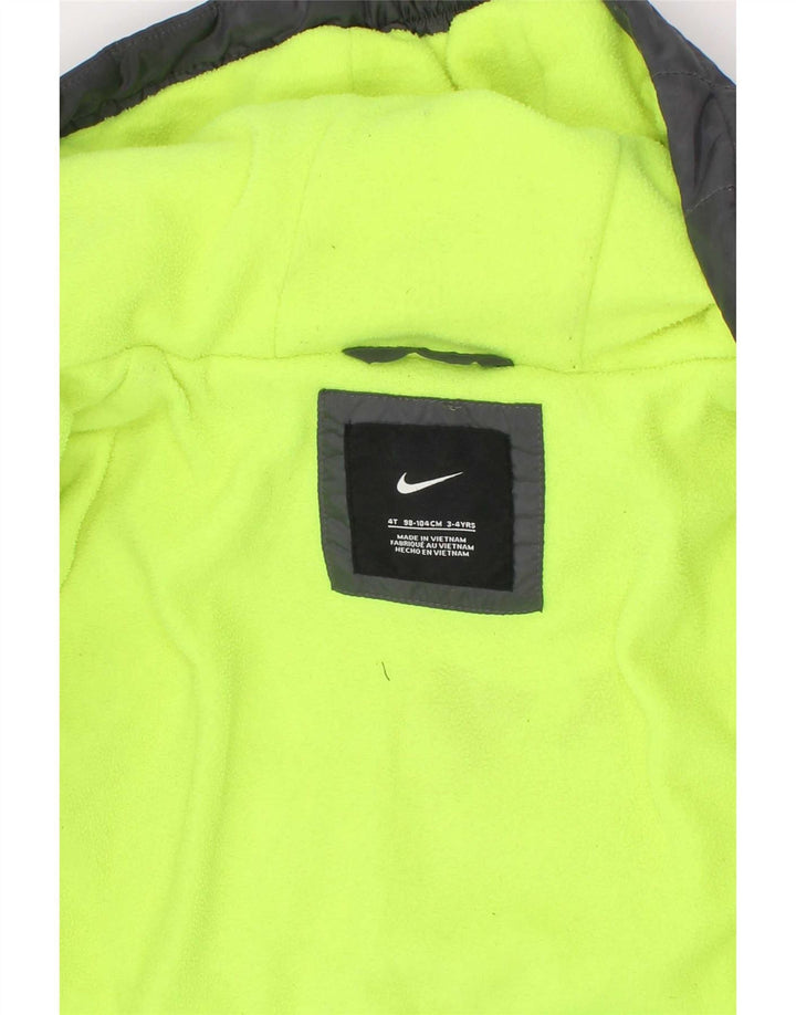 Chłopięca wyściełana kurtka z kapturem i kapturem Nike 3-4 lata, szary poliester
