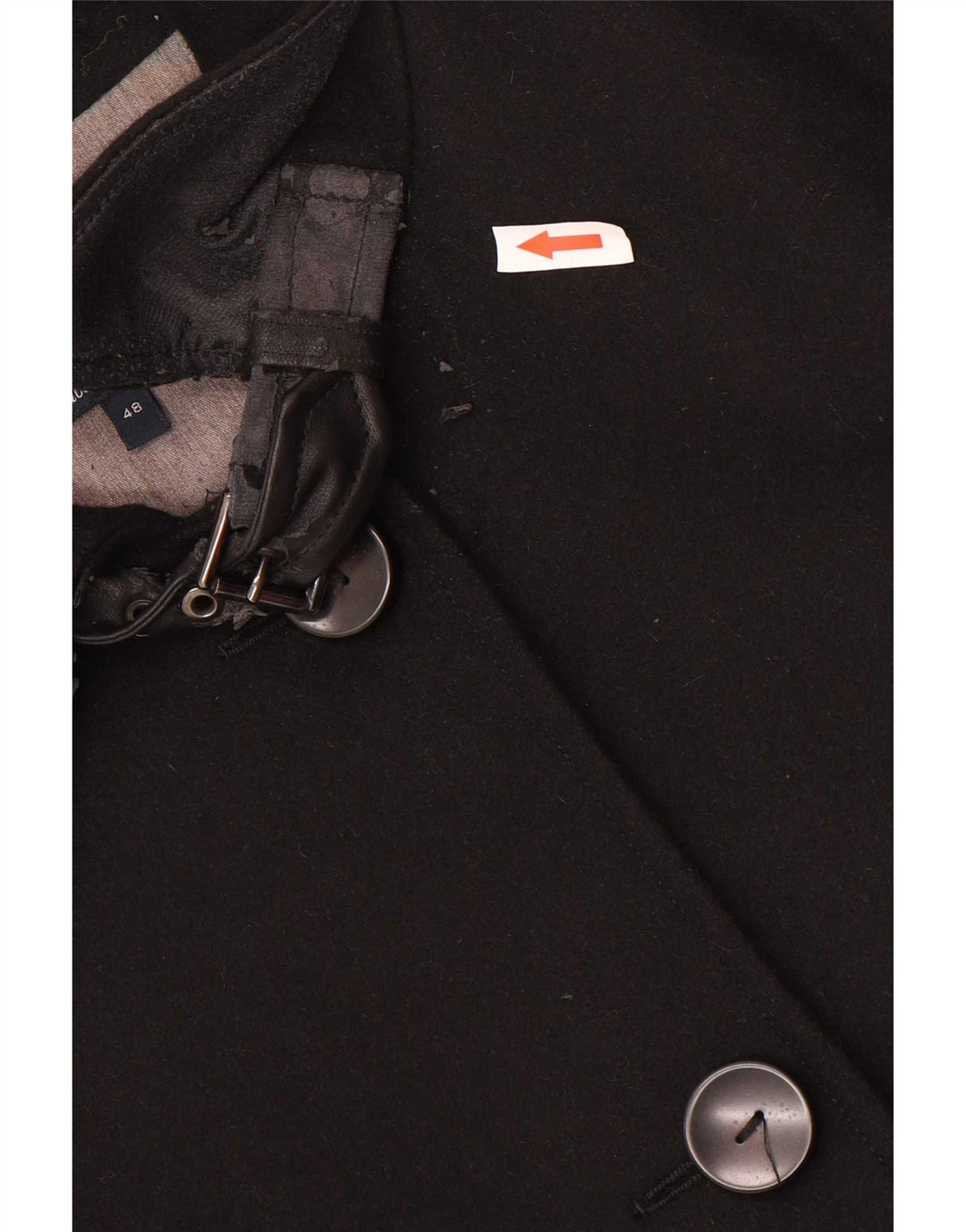 Płaszcz damski Armani Jeans IT 48 XL, czarna wełna