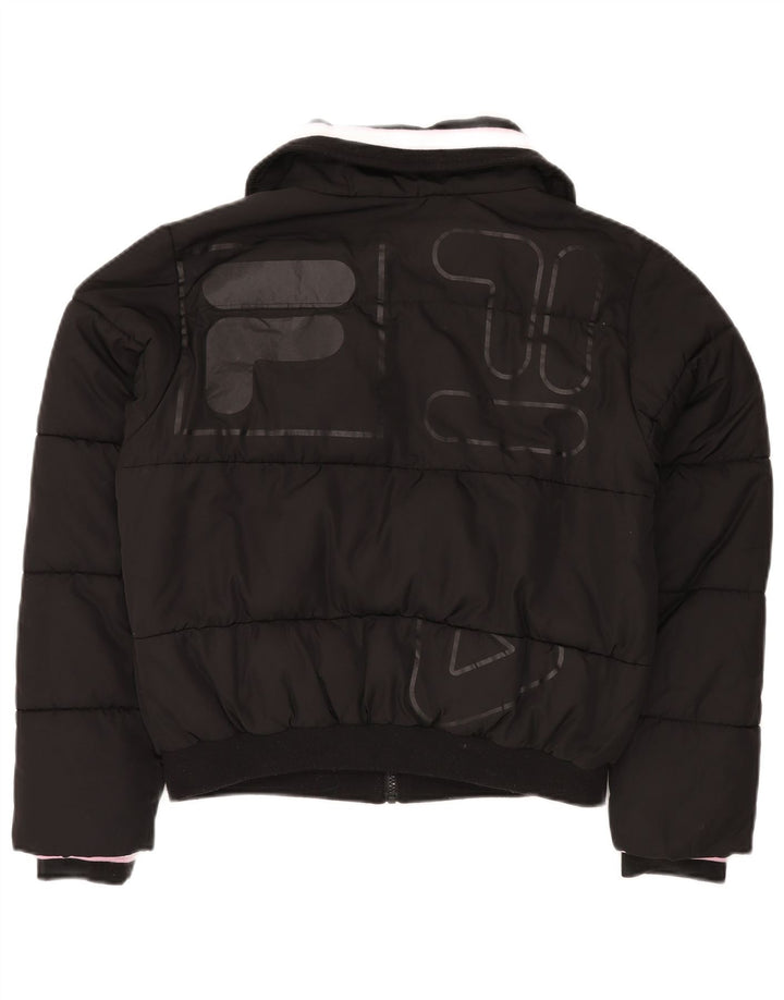 Damska ocieplana kurtka FILA Graphic UK 14, średni czarny poliester