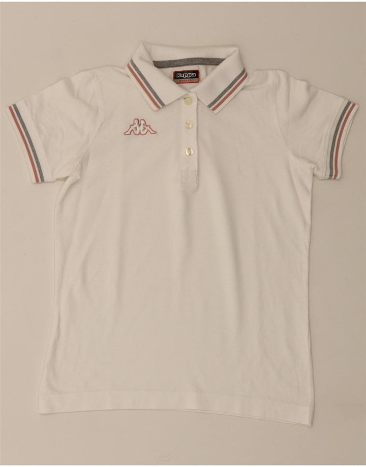Damska koszulka polo Kappa UK 10, mała, biała, bawełniana