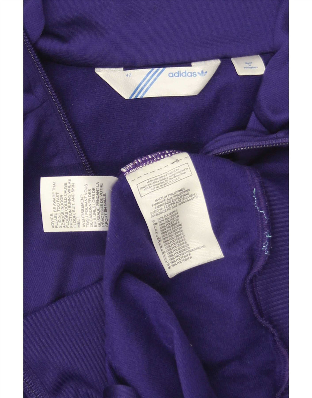 Damska bluza dresowa Adidas IT 42 Średni fioletowy poliester