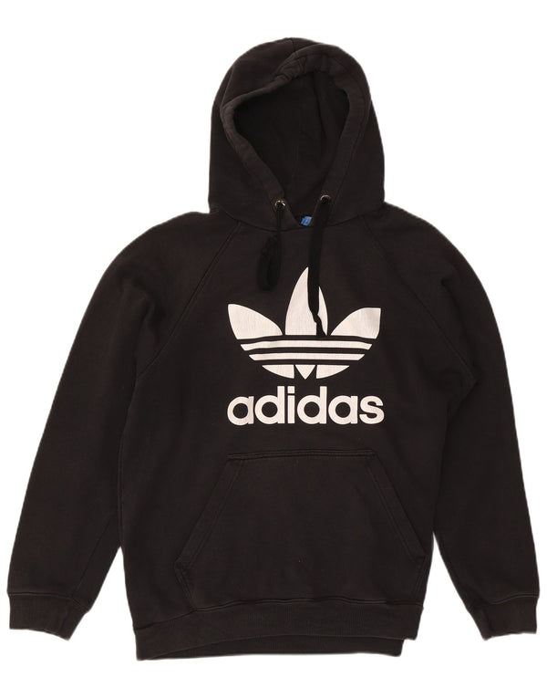 Męski sweter z kapturem ADIDAS z grafiką, duży, czarny, bawełniany