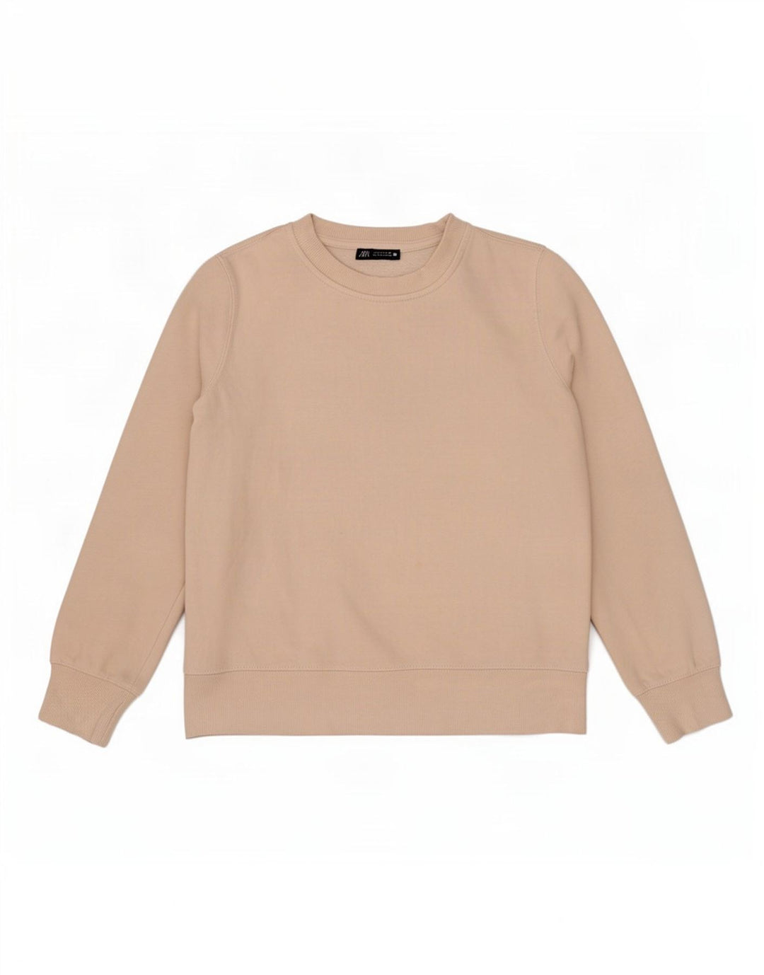 Damski sweter oversize Zara UK 10 Small, beżowy, bawełniany