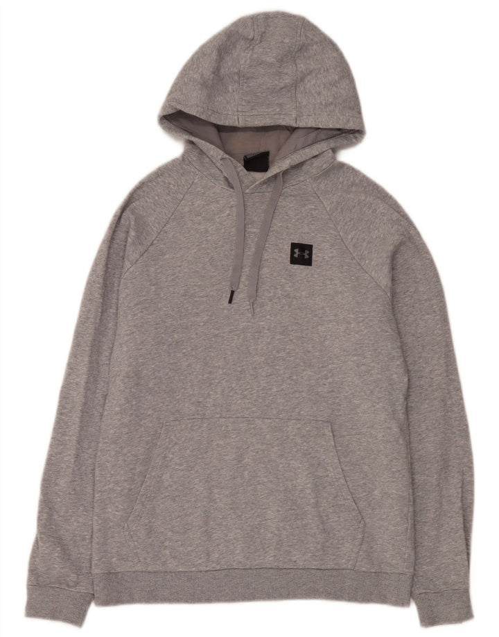 Męski sweter z kapturem Under Armour, średnioszary, bawełniany w plamki