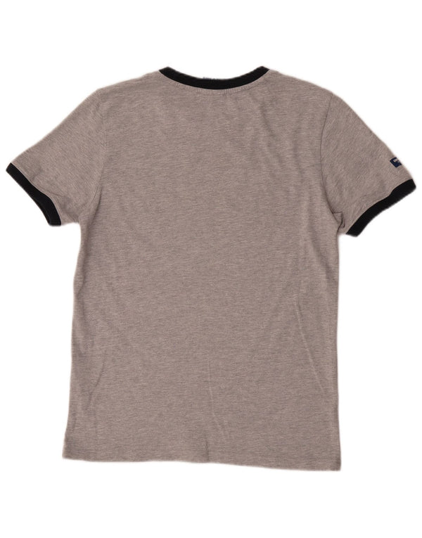 Męski T-shirt z grafiką Superdry Top, mały, szary, nakrapiany, bawełniany