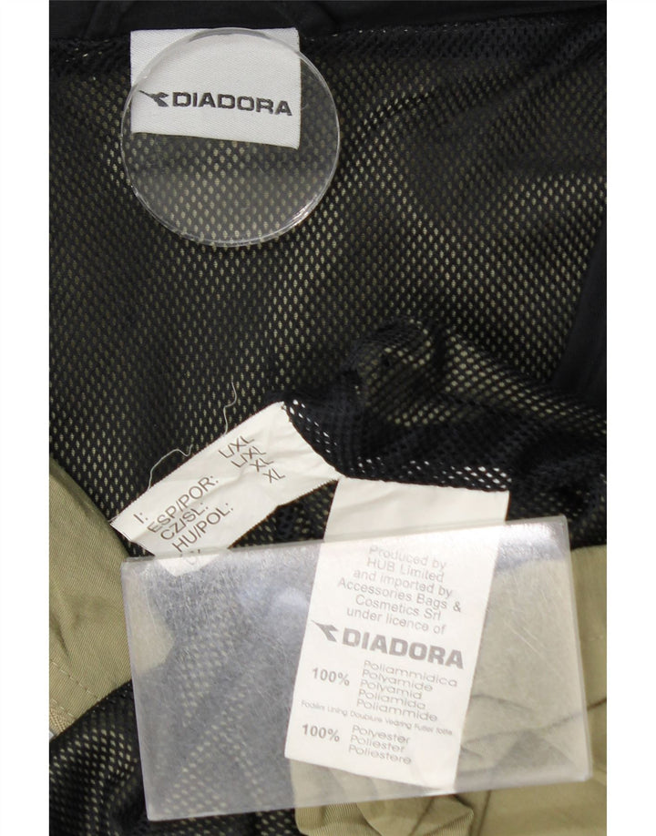 Męska kurtka przeciwdeszczowa z kapturem DIADORA UK 42 XL Khaki, poliamid