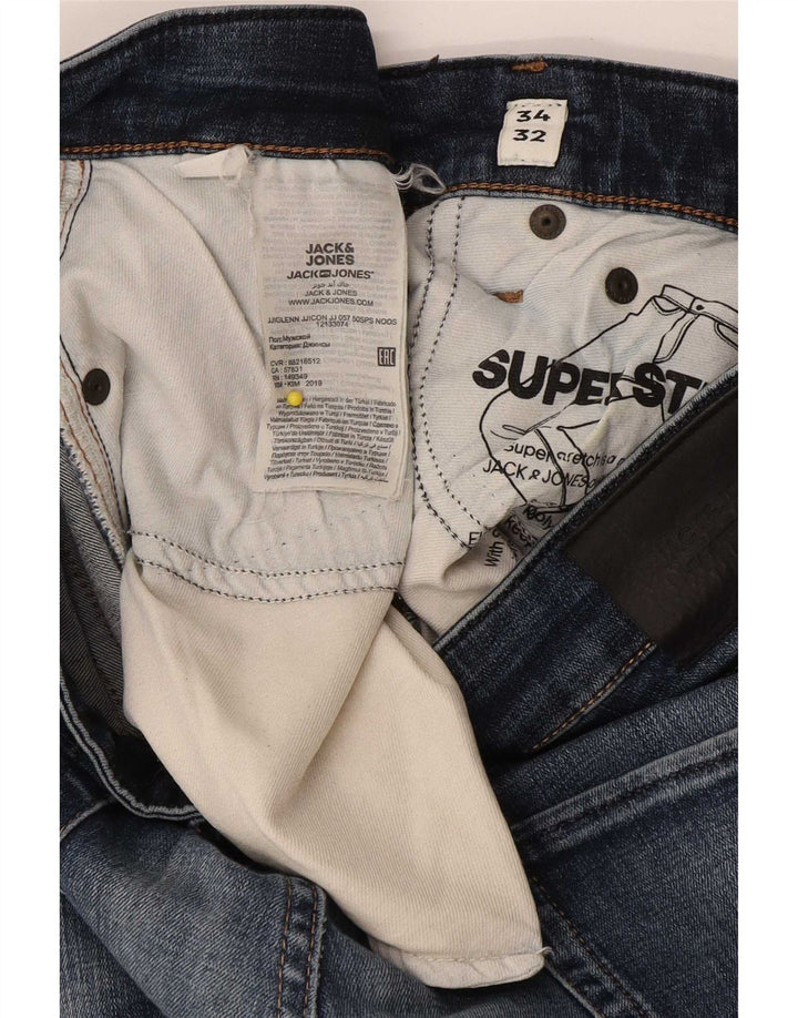 Męskie jeansy Jack & Jones GLENN Slim W34 L32 Niebieska bawełna