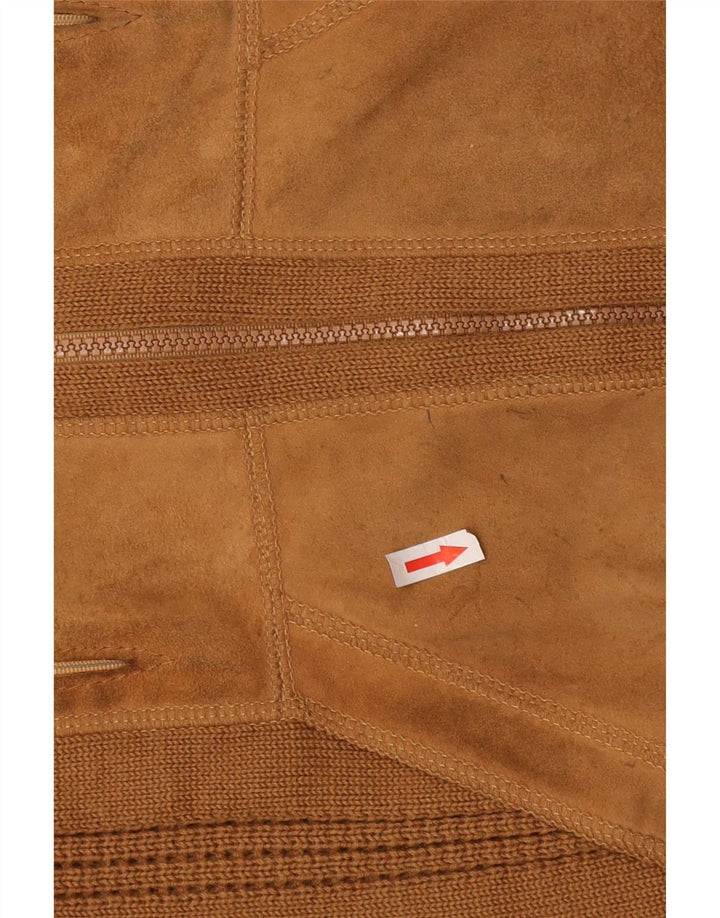 Sweter damski w stylu vintage, kardigan UK 14, średni beż