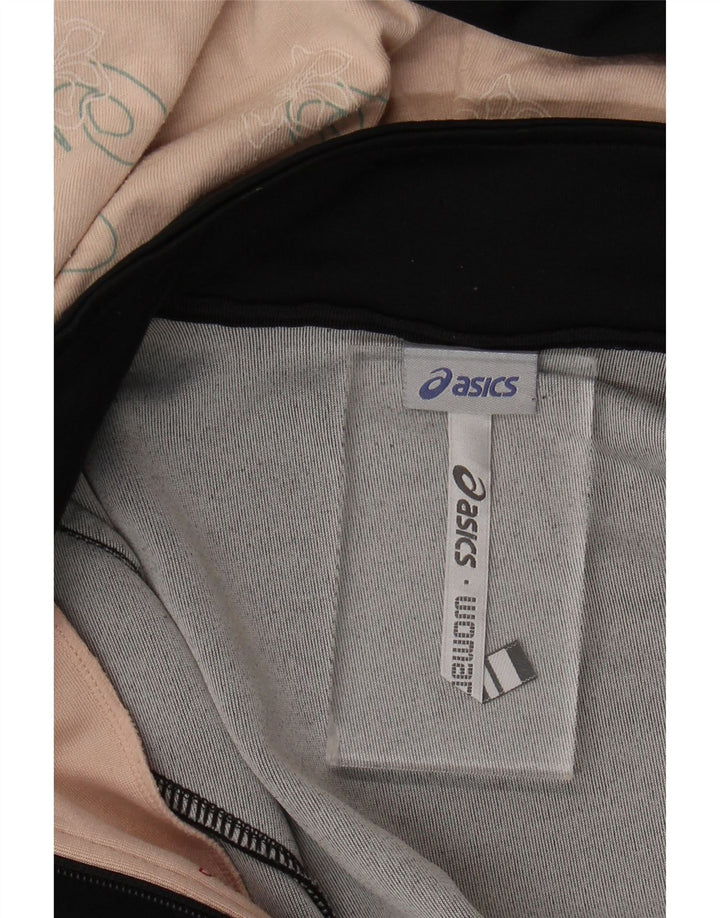 Damski sweter z kapturem i zamkiem Asics UK 14, średni czarny, blok kolorów