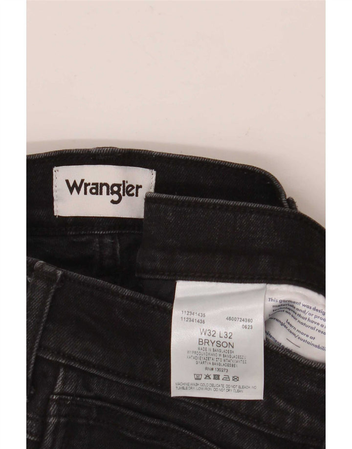 Wrangler Męskie Bryson Slim Jeans W32 L32 Czarna bawełna