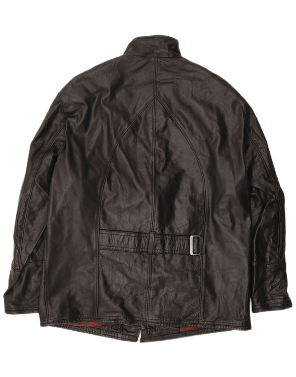 Męska kurtka skórzana VINTAGE UK 42 XL czarna