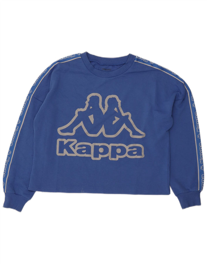 Damska bluza Kappa Tezenis Graphic Oversize UK 14 Średni niebieski