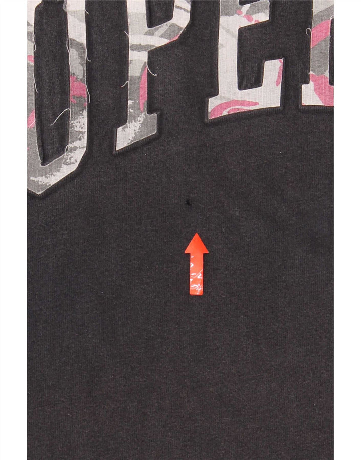 Męski T-shirt z grafiką Superdry, góra XL, czarna, bawełniana