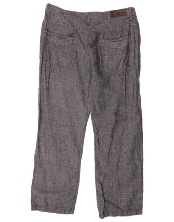 Męskie spodnie casual Marks & Spencer Blue Harbor Straight W36 L29 Szare