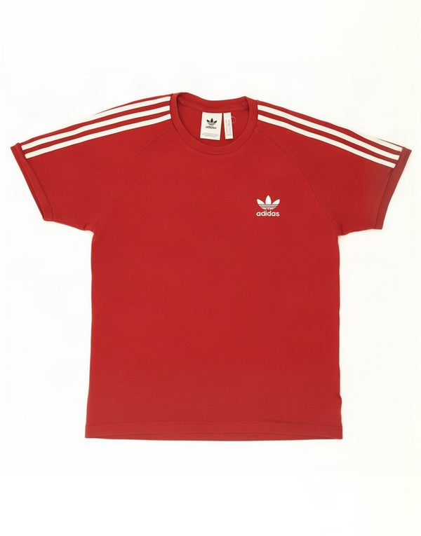 Adidas Męski T-shirt Top Średni Czerwony Bawełniany