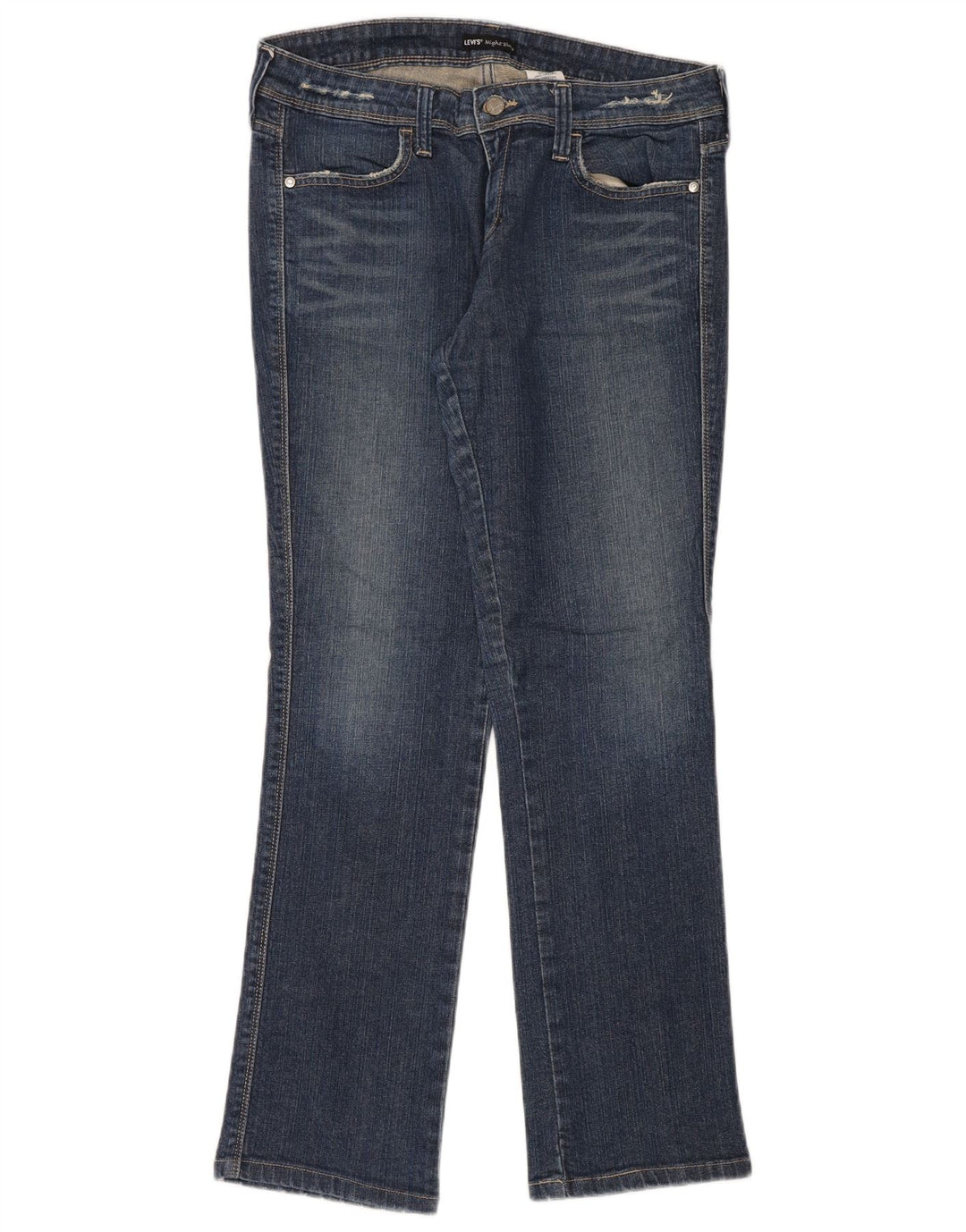 Damskie dżinsy Levi's w trudnej sytuacji, proste US 10, duże, W32 L32, niebieska bawełna