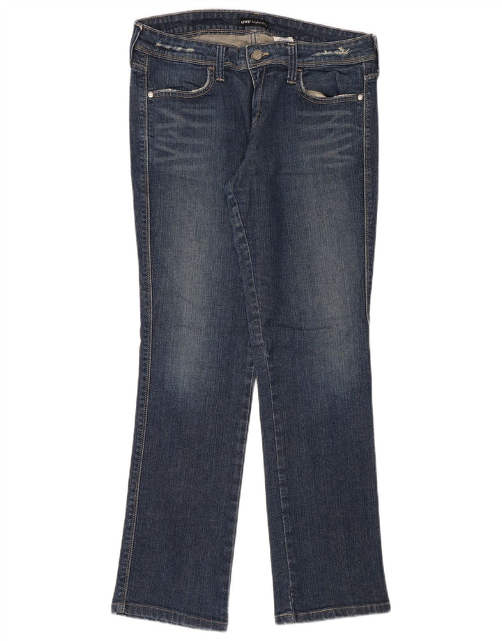 Damskie dżinsy Levi's w trudnej sytuacji, proste US 10, duże, W32 L32, niebieska bawełna